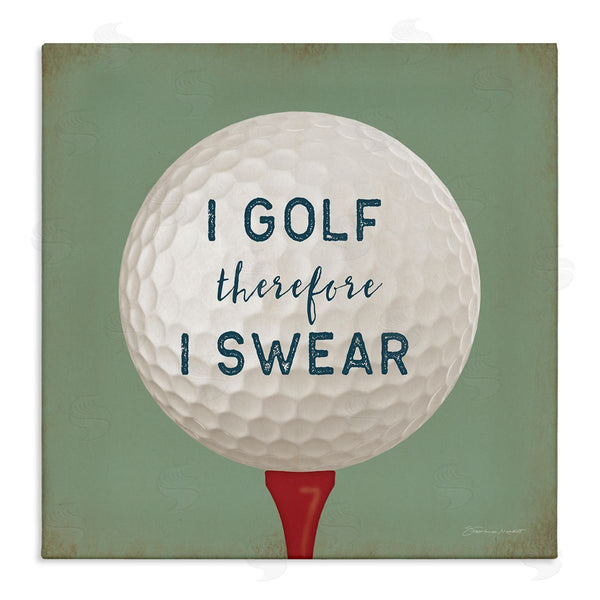 stupell industries Stephanie Workman Marrott | Golf Therefore I Swear Funny Sports Wall Art