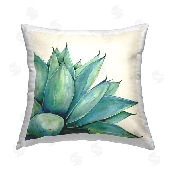 stupell industries Stephanie Workman Marrott | Green Succulent Shrub Plant Printed Throw Pillow
