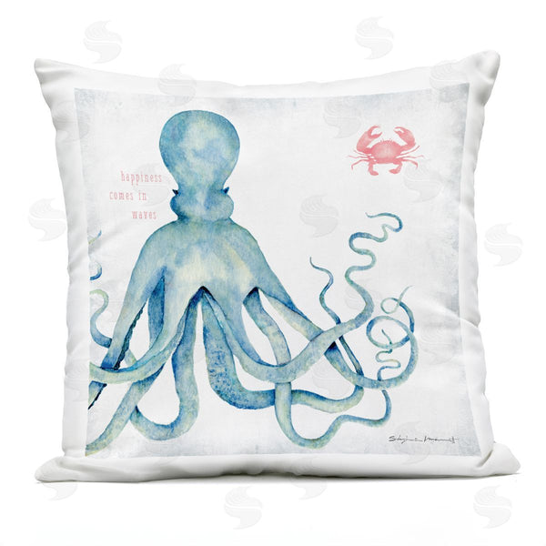 Stupell Industries Stephanie Workman Marrott | Happiness In Waves Printed Throw Pillow
