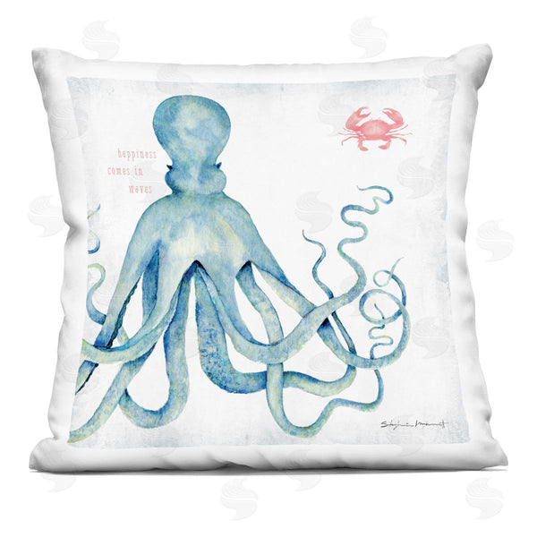 stupell industries Stephanie Workman Marrott | Happiness In Waves Printed Throw Pillow