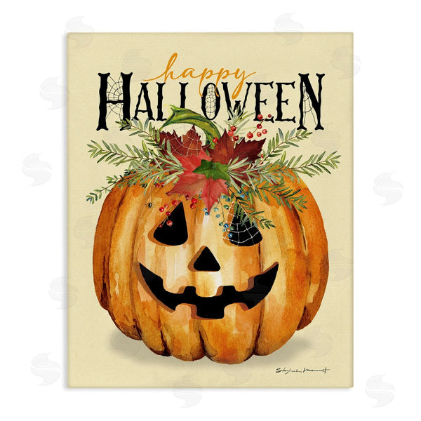 stupell industries Stephanie Workman Marrott | Happy Halloween Jack-o-Lantern Wall Art