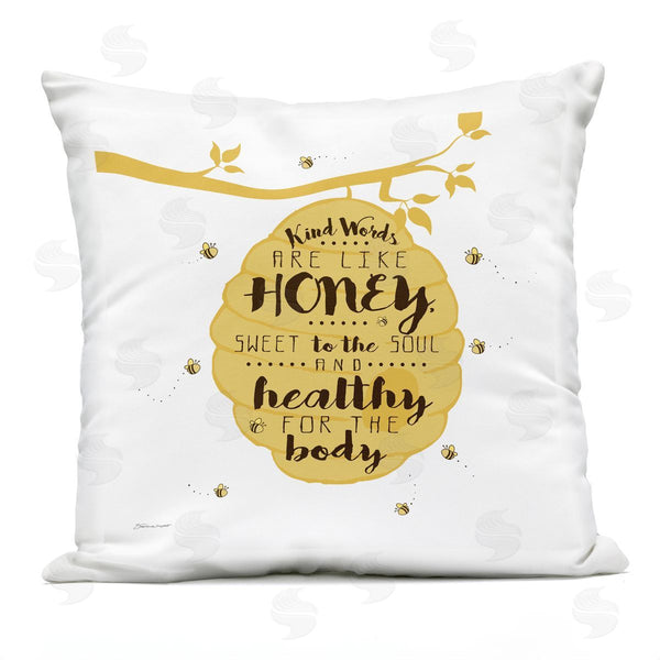 Stupell Industries Stephanie Workman Marrott | Kind Words Beehive Printed Throw Pillow