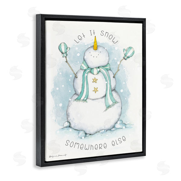 Stupell Industries Stephanie Workman Marrott | Let It Snow Somewhere Else Nautical Snowman