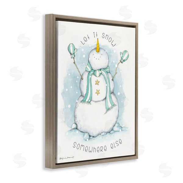 Stupell Industries Stephanie Workman Marrott | Let It Snow Somewhere Else Nautical Snowman