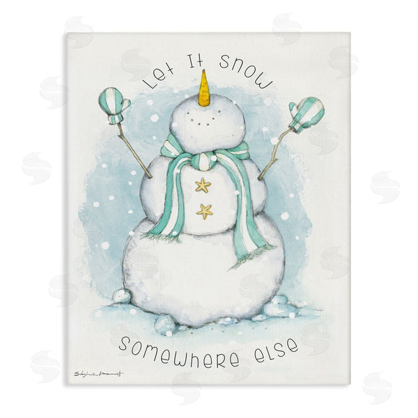stupell industries Stephanie Workman Marrott | Let It Snow Somewhere Else Nautical Snowman