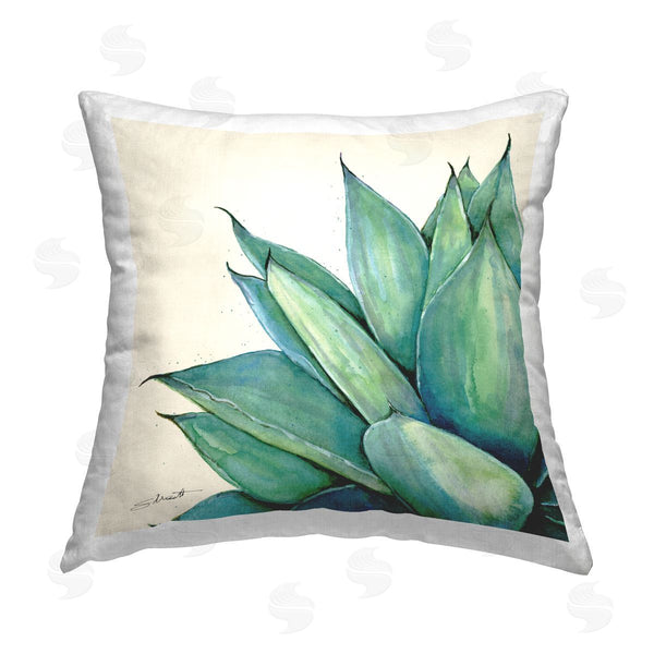 stupell industries Stephanie Workman Marrott | Lush Succulent Plant Greenery Printed Throw Pillow