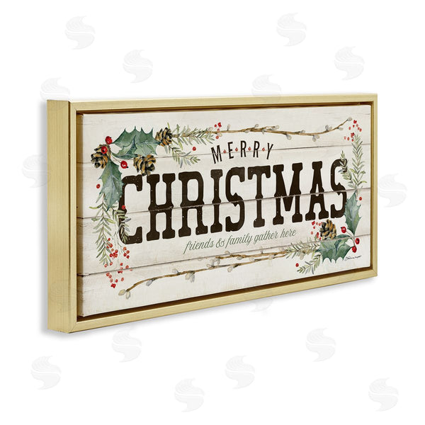 Stupell Industries Stephanie Workman Marrott | Merry Christmas Friends & Family Wall Art