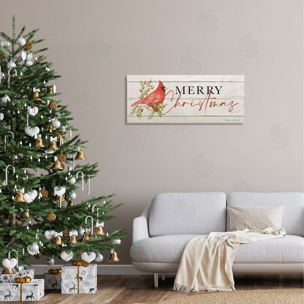 Stupell Industries Stephanie Workman Marrott | Merry Christmas Holiday Cardinal Wall Art