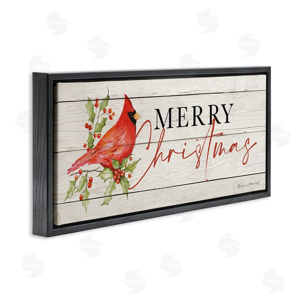 Stupell Industries Stephanie Workman Marrott | Merry Christmas Holiday Cardinal Wall Art