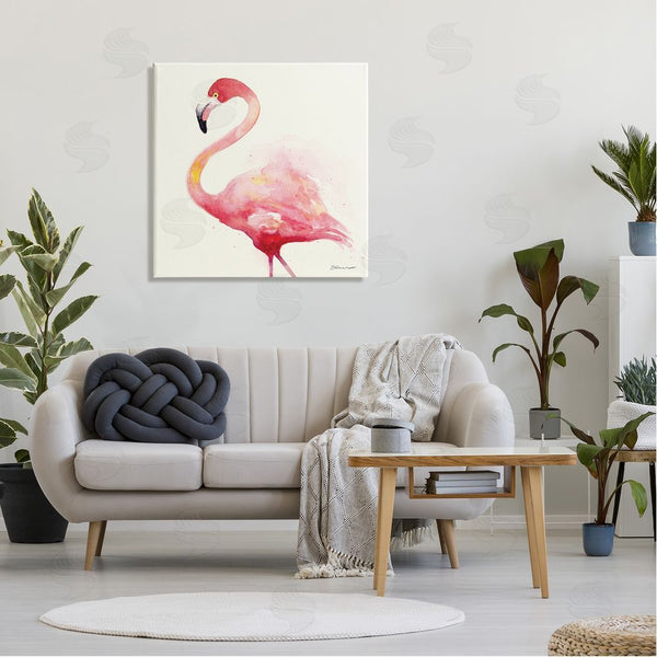 Stupell Industries Stephanie Workman Marrott | Minimal Flamingo Bird Watercolor Wall Art