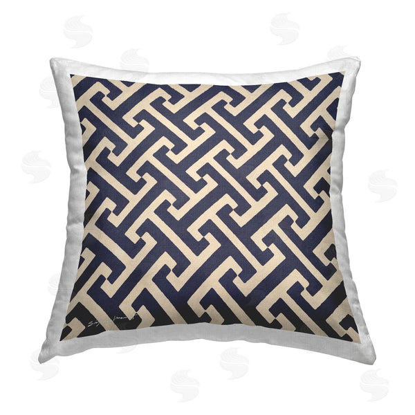 stupell industries Stephanie Workman Marrott | Modern Geometric Links Pattern Printed Throw Pillow