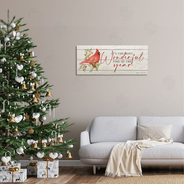 Stupell Industries Stephanie Workman Marrott | Most Wonderful Time Cardinal Wall Art