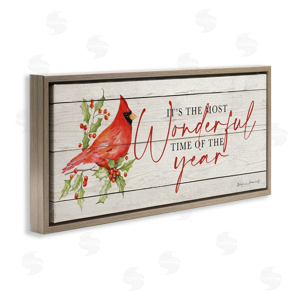 Stupell Industries Stephanie Workman Marrott | Most Wonderful Time Cardinal Wall Art