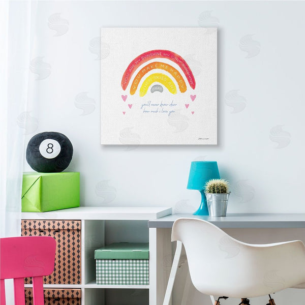Stupell Industries Stephanie Workman Marrott | My Sunshine When Sky's Gray Sentiment Rainbow Hearts Wall Art