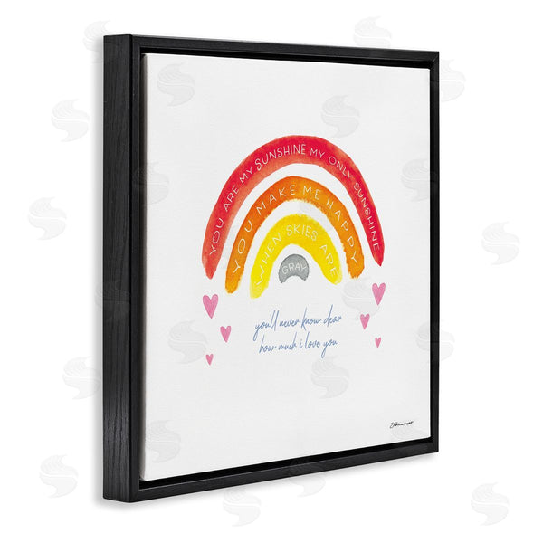Stupell Industries Stephanie Workman Marrott | My Sunshine When Sky's Gray Sentiment Rainbow Hearts Wall Art