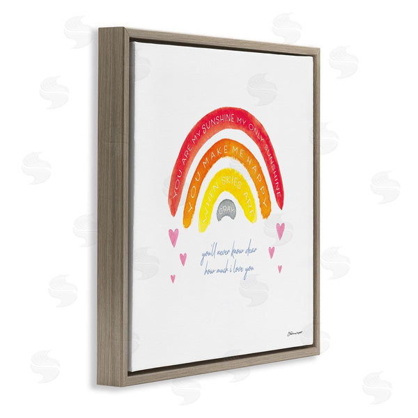 Stupell Industries Stephanie Workman Marrott | My Sunshine When Sky's Gray Sentiment Rainbow Hearts Wall Art