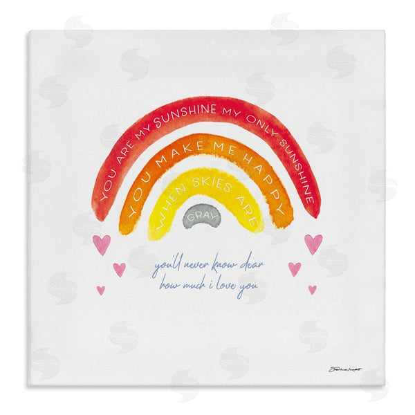 stupell industries Stephanie Workman Marrott | My Sunshine when Sky's Gray Sentiment Rainbow Hearts Wall Art