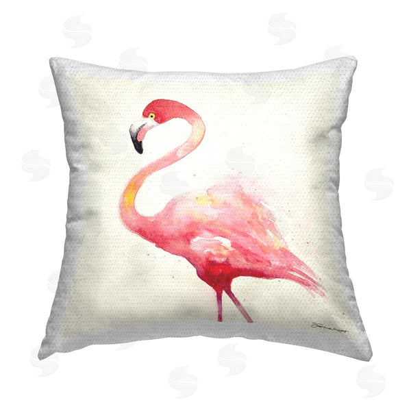Stupell Industries Stephanie Workman Marrott | Pink Chic Flamingo Animal Printed Throw Pillow