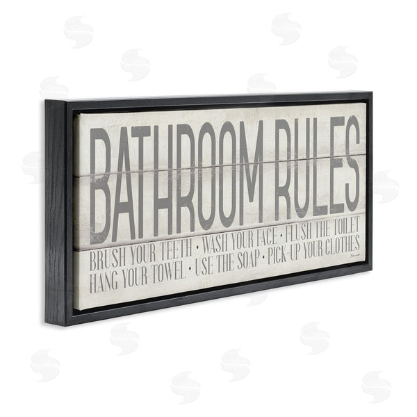 Stupell Industries Stephanie Workman Marrott | Planked Style Bathroom Rules