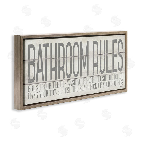 Stupell Industries Stephanie Workman Marrott | Planked Style Bathroom Rules