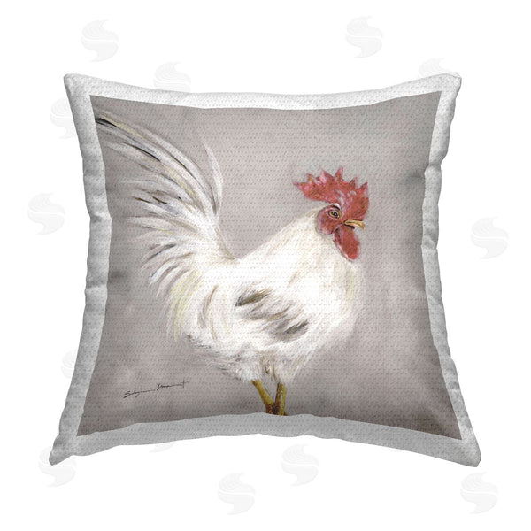 Stupell Industries Stephanie Workman Marrott | Proud Rooster Farm Animal Printed Throw Pillow