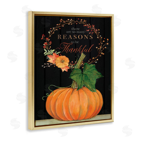Stupell Industries Stephanie Workman Marrott | Reasons To Be Thankful Pumpkin