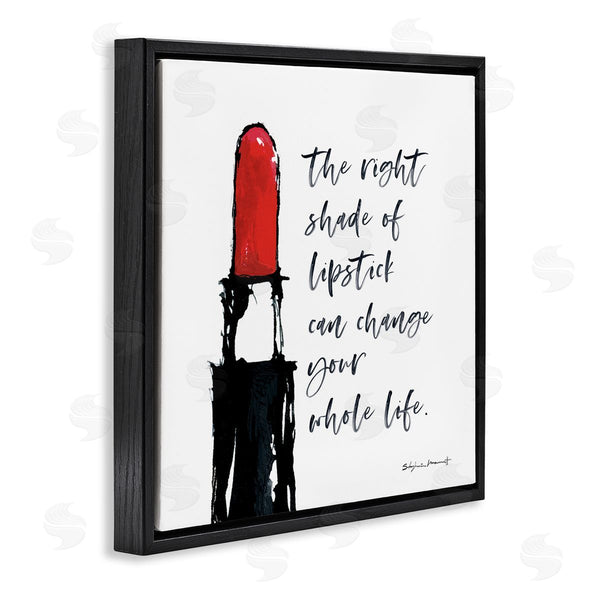 Stupell Industries Stephanie Workman Marrott | Right Shade Lipstick Change Whole Life Fashion Phrase Wall Art