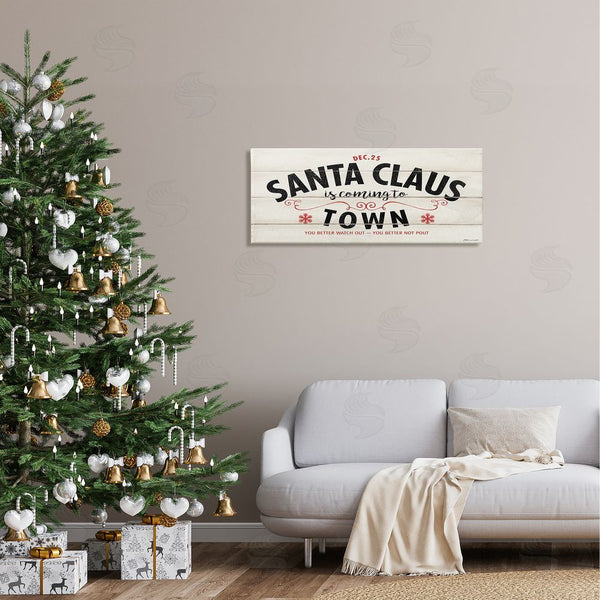 Stupell Industries Stephanie Workman Marrott | Santa Claus Coming To Town Rustic Wall Art