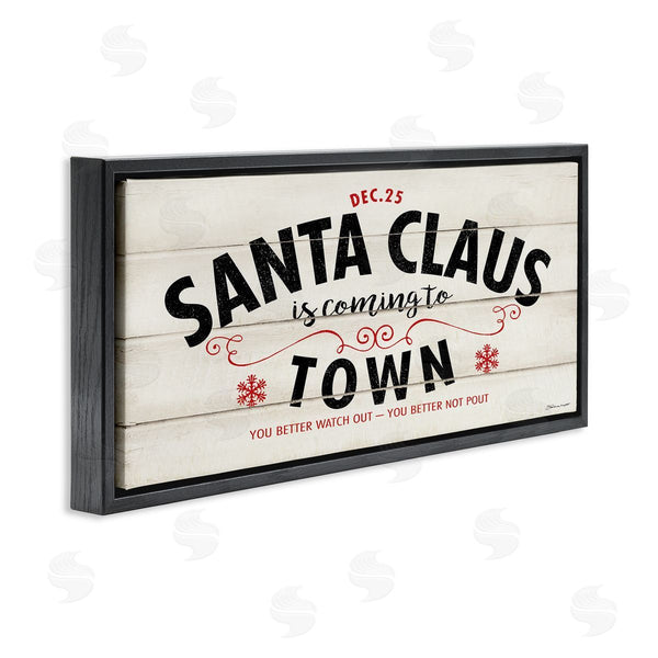 Stupell Industries Stephanie Workman Marrott | Santa Claus Coming To Town Rustic Wall Art