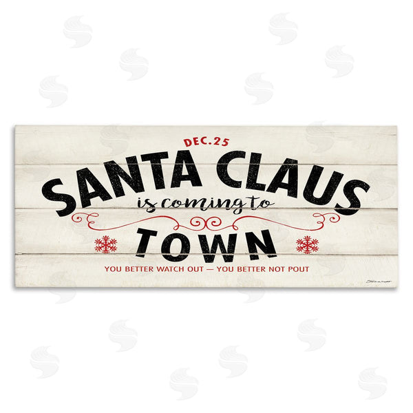stupell industries Stephanie Workman Marrott | Santa Claus Coming To Town Rustic Wall Art