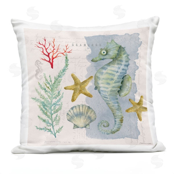 Stupell Industries Stephanie Workman Marrott | Sea Life & Seahorse Printed Throw Pillow