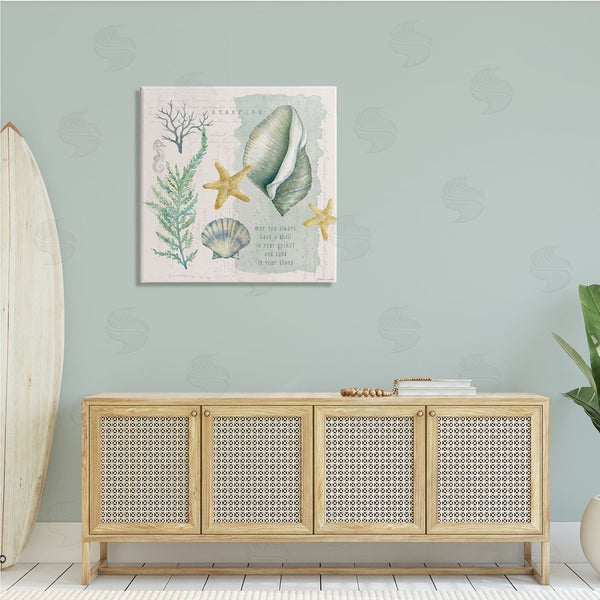 Stupell Industries Stephanie Workman Marrott | Shell In Pocket Sand In Shoes Beach Quote Wall Art