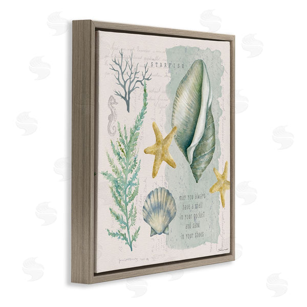 Stupell Industries Stephanie Workman Marrott | Shell In Pocket Sand In Shoes Beach Quote Wall Art