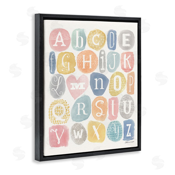 Stupell Industries Stephanie Workman Marrott | Soft Pattern Watercolor Letters Alphabet Chart