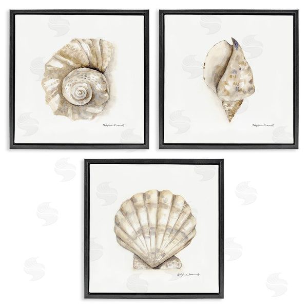 Stupell Industries Stephanie Workman Marrott | Soft White Patterned Seashells Nautical Wall Art