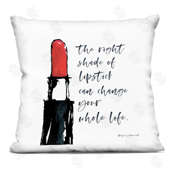 stupell industries Stephanie Workman Marrott | Stylish Motivating Lipstick Printed Throw Pillow