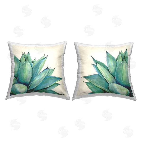 stupell industries Stephanie Workman Marrott | Succulent Leaves Gardening Plant Printed Throw Pillow Set