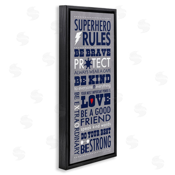 Stupell Industries Stephanie Workman Marrott | Superhero Rules Typography
