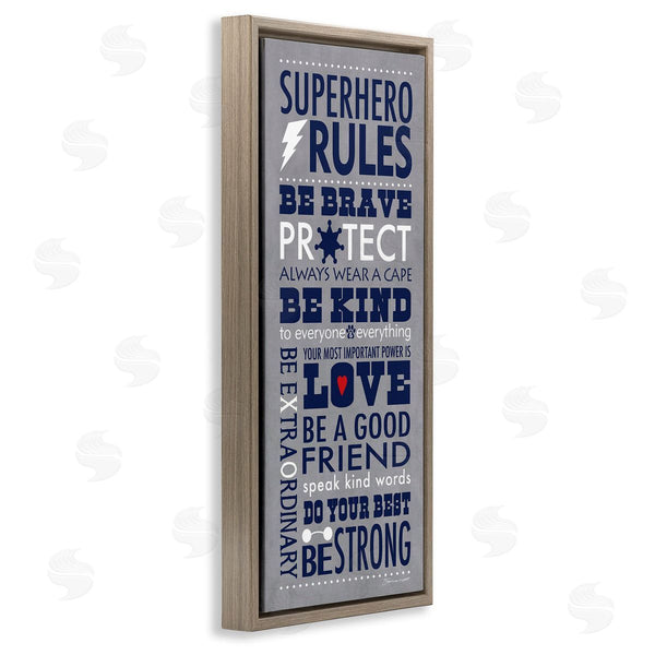 Stupell Industries Stephanie Workman Marrott | Superhero Rules Typography