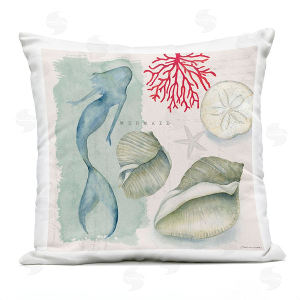 Stupell Industries Stephanie Workman Marrott | Swimming Mermaid & Coral Printed Throw Pillow