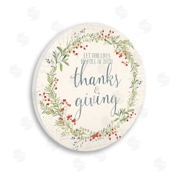stupell industries Stephanie Workman Marrott | Thanks And Giving Fall Autumn Seasonal Inspirational Word Design Wall Art