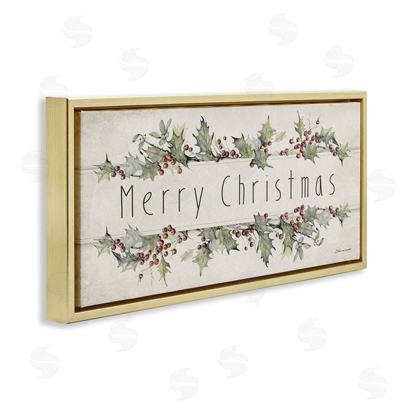 Stupell Industries Stephanie Workman Marrott | Vintage Merry Christmas Sentiment Wall Art