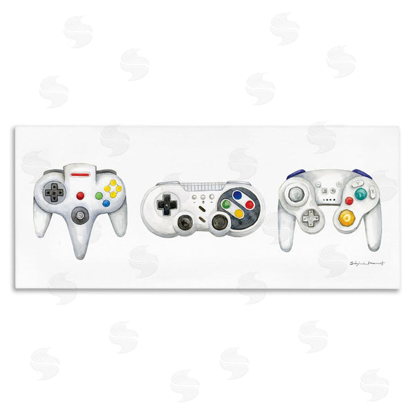 stupell industries Stephanie Workman Marrott | Vintage Video Game Controllers Wall Art