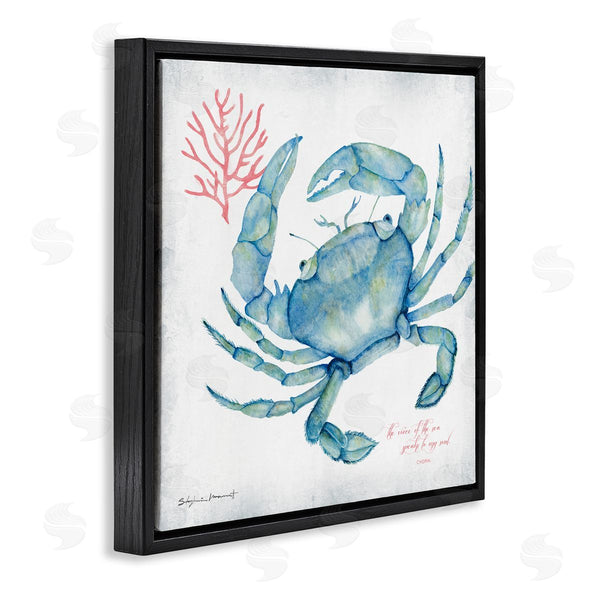 Stupell Industries Stephanie Workman Marrott | Voice Of Sea Quote Blue Crab Red Coral Wall Art