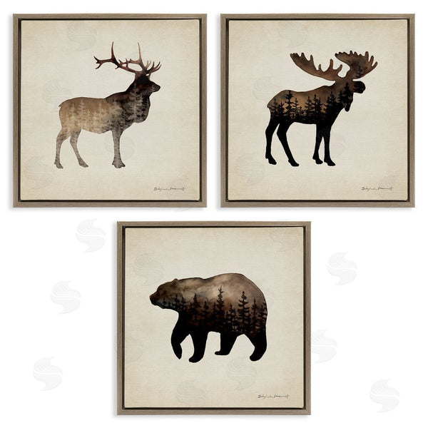 Stupell Industries Stephanie Workman Marrott | Woodland Animal Forest Silhouettes Wall Art