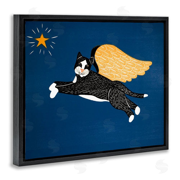 Stupell Industries Stephen Huneck | Angel Cat With Star Wall Art