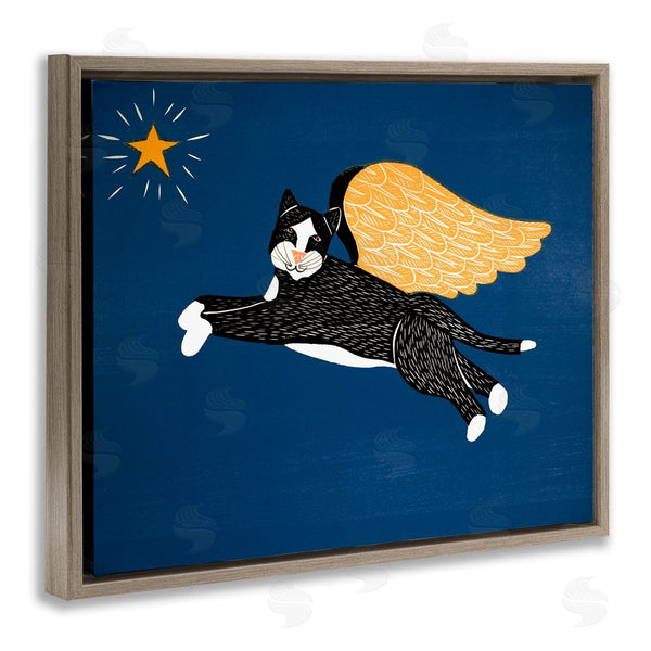 Stupell Industries Stephen Huneck | Angel Cat With Star Wall Art