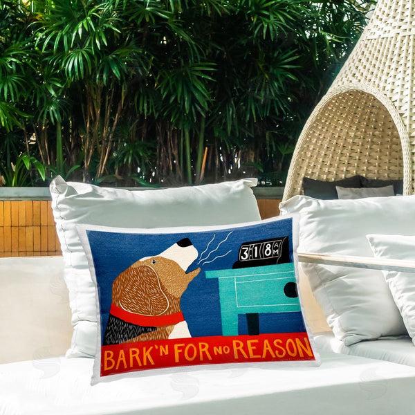 Stupell Industries Stephen Huneck | Bark'n For No Reason Printed Throw Pillow