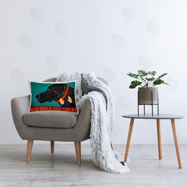 Stupell Industries Stephen Huneck | Big Dogs Are Great Printed Throw Pillow