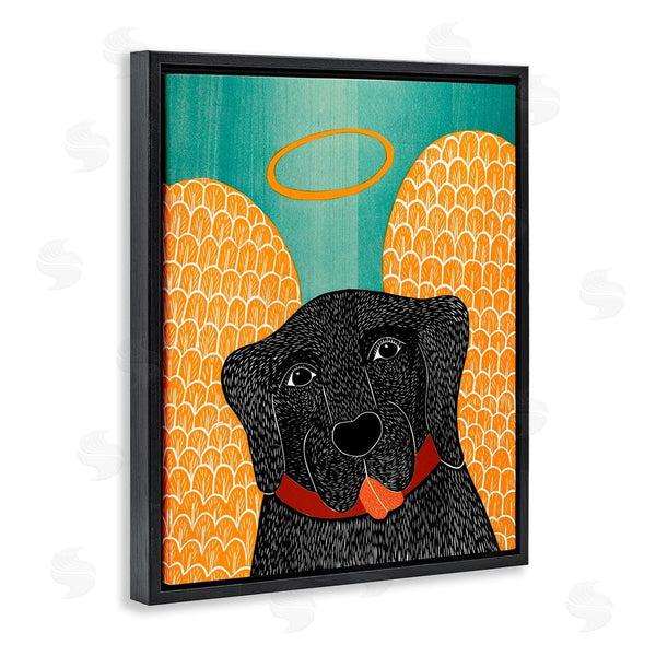 Stupell Industries Stephen Huneck | Dog Angel With Yellow Wings Wall Art